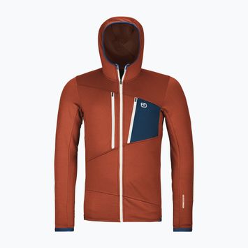 Ανδρικό φούτερ ORTOVOX Fleece Grid Hoody clay orange