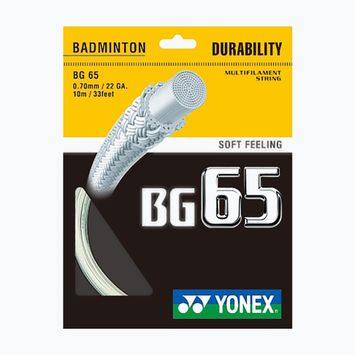 Χορδή Badminton YONEX BG 65 Set 10 m λευκό