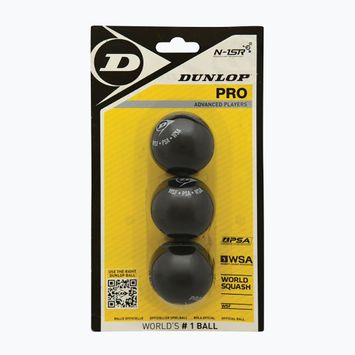 Dunlop Pro Blister μπάλες σκουός 3 τεμάχια μαύρες 700109