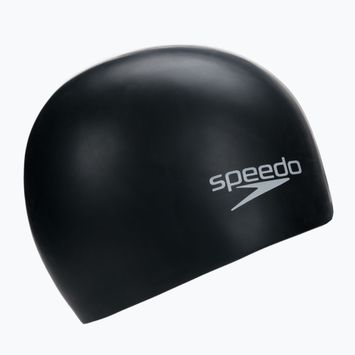 Speedo Plain Moulded παιδικό καπέλο κολύμβησης μαύρο 8-709900001