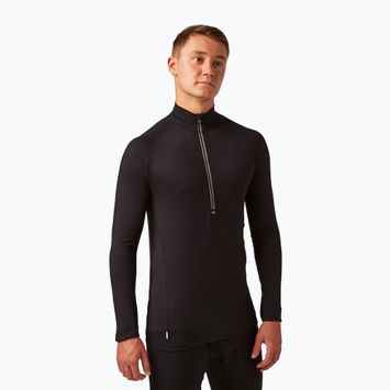 Ανδρικό Surfanic Bodyfit Zip Neck θερμικό φούτερ μαύρο