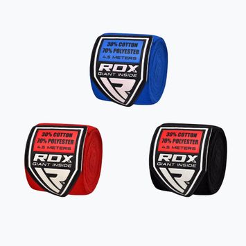 Επίδεσμοι πυγμαχίας RDX Hand Wraps Combine Plus κόκκινο/μαύρο/μπλε