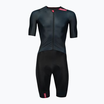 HUUB Strada Road Speed Suit Smooth Sleeve μαύρο/κόκκινο ανδρικό κοστούμι ποδηλασίας