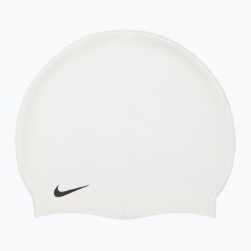 Nike Solid σιλικόνη σκουφάκι κολύμβησης λευκό 93060-100