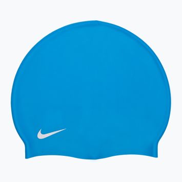 Nike Solid Silicone παιδικό σκουφάκι κολύμβησης μπλε TESS0106-458