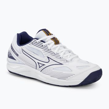 Ανδρικά παπούτσια βόλεϊ Mizuno Cyclone Speed 4 λευκό/μπλε κορδέλα/mp gold