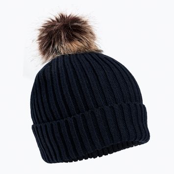 Χρώμα Παιδικό καπέλο w. Αποσπώμενη ψεύτικη γούνα μαύρο 740799