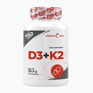 Βιταμίνες 6PAK D3+K2 90 κάψουλες
