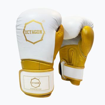 Γάντια πυγμαχίας Octagon Prince λευκά/χρυσά