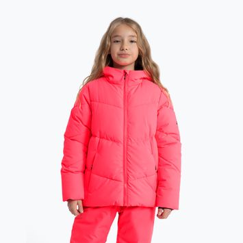 Παιδικό σακάκι σκι 4F F293 καυτό ροζ νέον