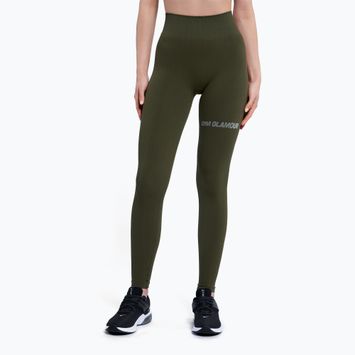 Γυναικείο κολάν προπόνησης Gym Glamour Push Up Khaki 399