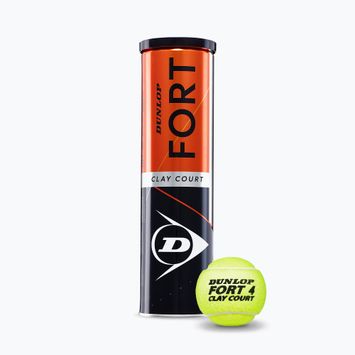 Dunlop Fort Clay Court μπάλες τένις 4B 18 x 4 τεμάχια κίτρινο 601318