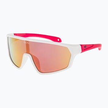 GOG παιδικά γυαλιά ηλίου Flint ματ λευκό/νεον ροζ/πολυχρωματικό ροζ