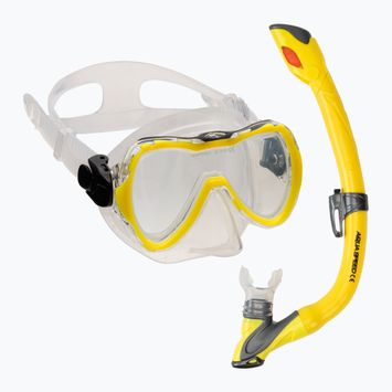 AQUA-SPEED παιδικό καταδυτικό σετ Enzo + μάσκα Evo + αναπνευστήρας κίτρινο 604