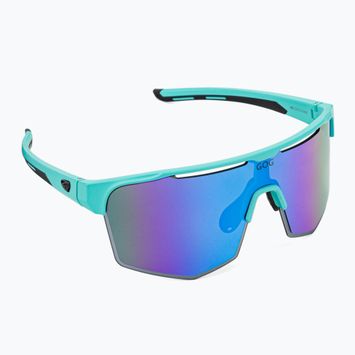 GOG Athena ματ τυρκουάζ / μαύρο / πολυχρωματικό λευκό-μπλε ποδηλατικά γυαλιά E508-2