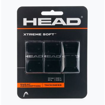 HEAD Xtremesoft Grip ρακέτα τένις Overwrap 3 τεμάχια μαύρο 285104