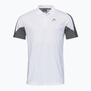 HEAD ανδρικό μπλουζάκι πόλο τένις Club 22 Tech Polo λευκό/μαύρο