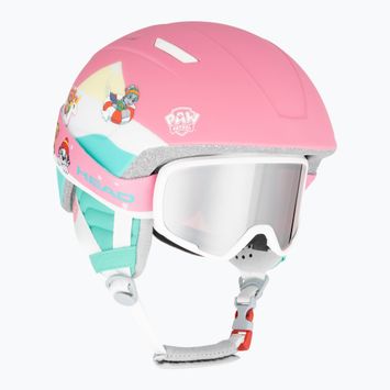 Παιδικό κράνος σκι HEAD Maja Set Paw + Γυαλιά ροζ