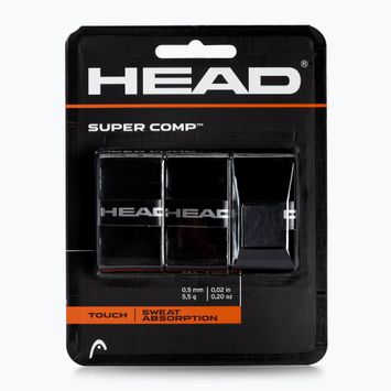HEAD Super Comp περιτύλιγμα ρακέτας τένις 3 τεμάχια μαύρο 285088