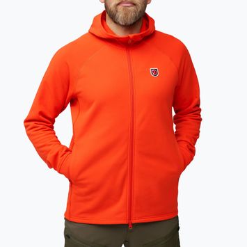 Ανδρικό μπουφάν πεζοπορίας Fjällräven Expedition Fleece Hoodie φλόγα πορτοκαλί