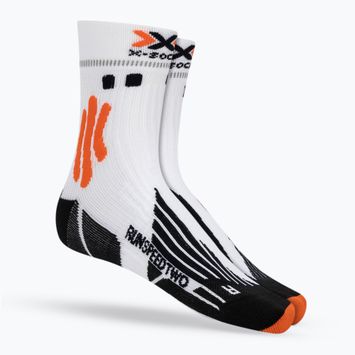 Ανδρικές κάλτσες τρεξίματος X-Socks Run Speed Two 4.0 arctic white/trick orange