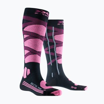 Γυναικείες κάλτσες σκι X-Socks Ski Control 4.0 opal black/magnolia purple