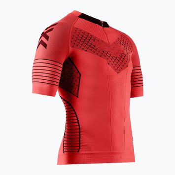 Ανδρικό X-Bionic Twyce Race SS κόκκινο/μαύρο πουκάμισο για τρέξιμο