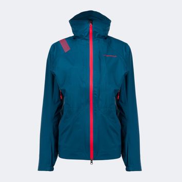 Γυναικείο μπουφάν βροχής La Sportiva Crizzle EVO Shell storm blue/cherry tomato membrane rain jacket