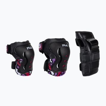 Σετ παιδικών προστατευτικών FILA FP Gears black/pink