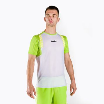 Ανδρικό μπλουζάκι τένις Diadora Clay λευκό 102.176842