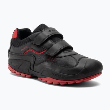 Geox New Savage junior παπούτσια μαύρο/κόκκινο