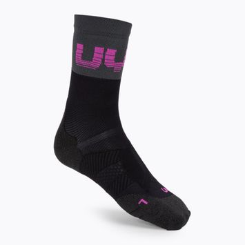 Γυναικείες κάλτσες ποδηλασίας UYN Light black /grey/rose violet