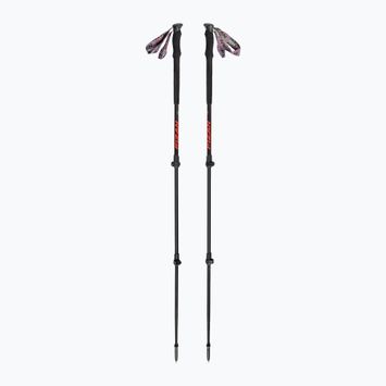 Fizan Elbrus στύλοι πεζοπορίας μαύρο-κόκκινο S20 7507