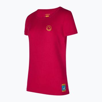 La Sportiva γυναικείο T-shirt Climbing on the Moon fucsia/giallo