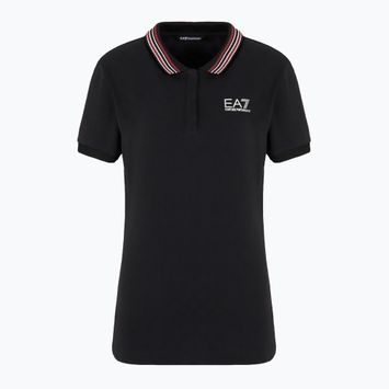 Γυναικείο EA7 Emporio Armani Golf Pro Polo Damier μαύρο πουκάμισο