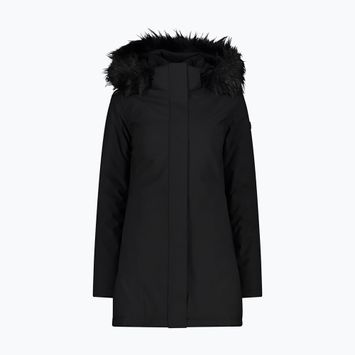 Γυναικείο παλτό CMP με κουκούλα με φερμουάρ και μπουφάν βροχής Μαύρο 32K3196F/U901