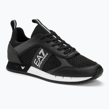 EA7 Emporio Armani Black & White Laces μαύρα/λευκά παπούτσια με κορδόνια