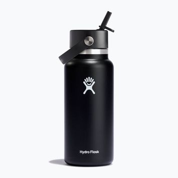 Θερμικό μπουκάλι Hydro Flask Wide Flex Straw 945 ml μαύρο W32BFS001