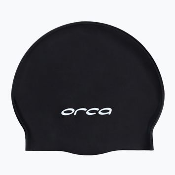 Καπέλο κολύμβησης σιλικόνης Orca μαύρο DVA00001