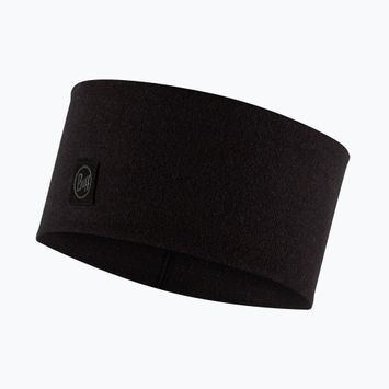 BUFF Merino Headband Wide στερεό μαύρο