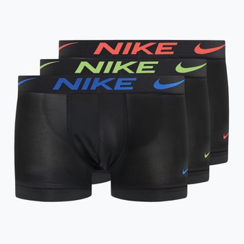 Nike Dri-Fit Essential ανδρικό σορτς μποξεράκι 3 ζευγάρια μαύρο/καυτό παντς/υπερπολυτελές