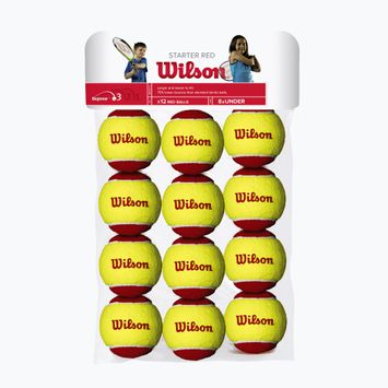 Wilson Starter Red Tballs παιδικές μπάλες τένις 12 τμχ κίτρινο και κόκκινο WRT137100