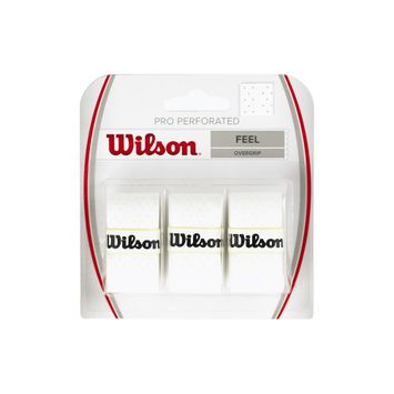 Wilson Pro Overgrip Διάτρητα περιτυλίγματα ρακέτας τένις 3 τεμάχια λευκό WRZ4005WH