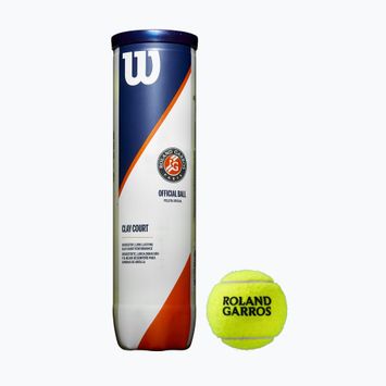 Μπάλες τένις Wilson Roland Garros Clay Ct 4 τεμάχια κίτρινο WRT115000