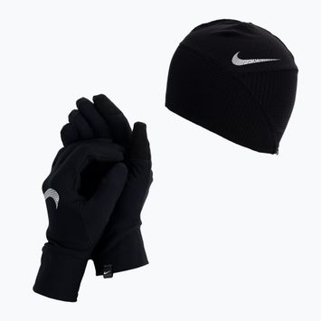 Nike Essential Running γυναικείο σετ καπέλο + γάντια μαύρο N1000595-082