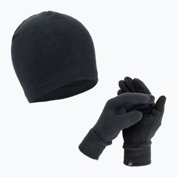 Γυναικείο σετ καπέλο + γάντια Nike Fleece μαύρο/μαύρο/ασημί