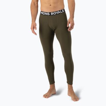 Ανδρικό θερμικό παντελόνι Mons Royale Cascade Merino Base Layer dark olive