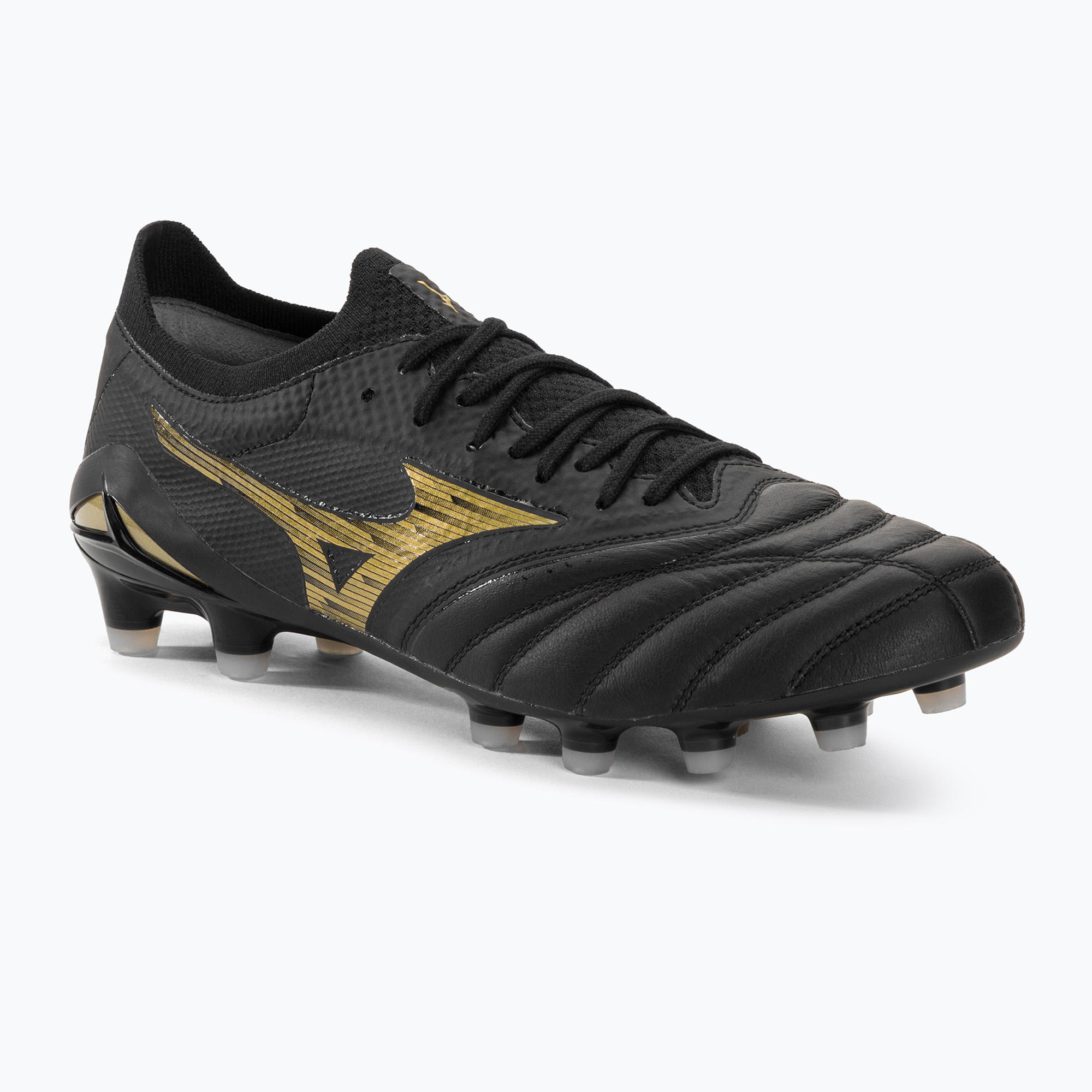 Mizuno Morelia Neo IV Beta Elite MD ανδρικά ποδοσφαιρικά παπούτσια μαύρο/χρυσό/μαύρο (45 EU)