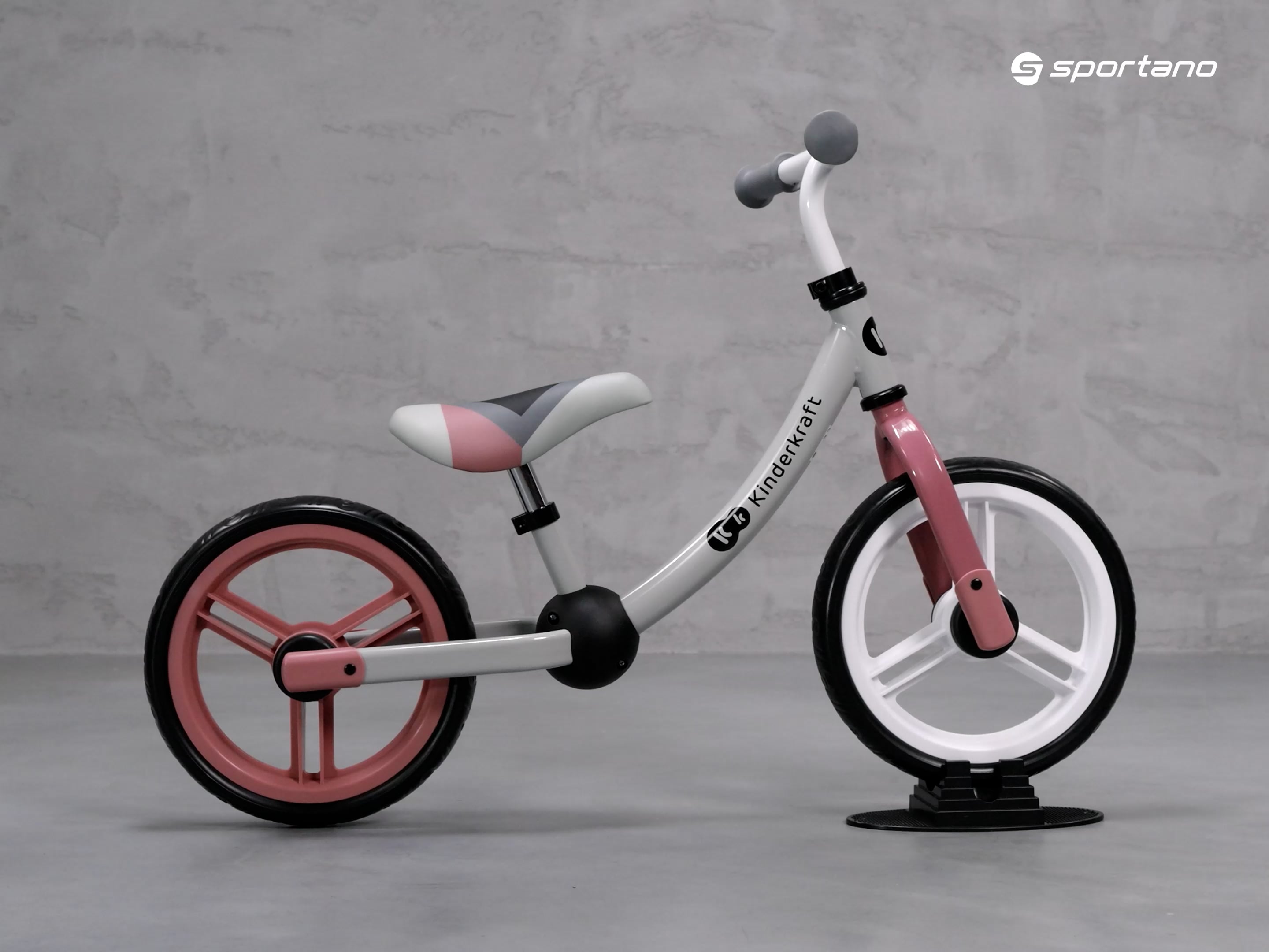 Kinderkraft 2Way Next ποδήλατο γκρι-ροζ KR2WAY00PNK00000