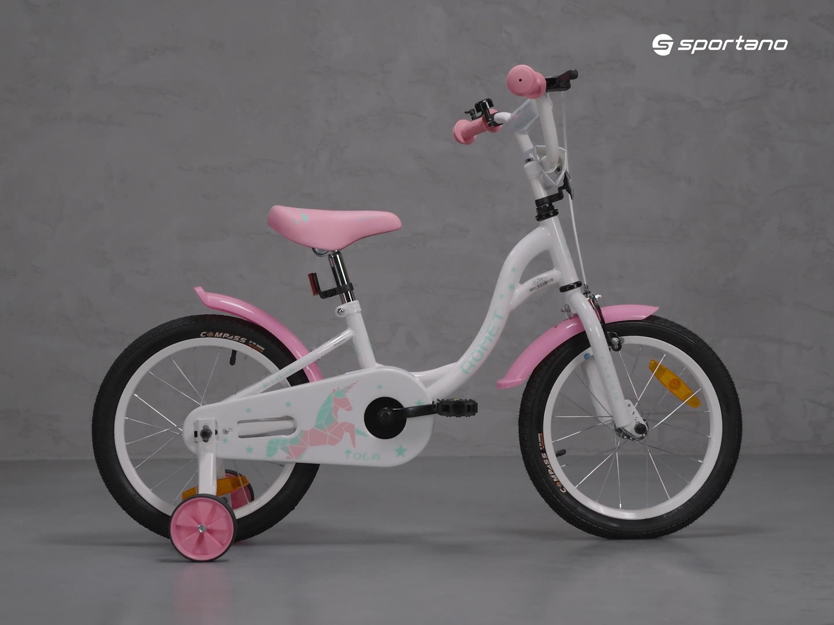 Παιδικό ποδήλατο Romet Tola 16 λευκό και ροζ